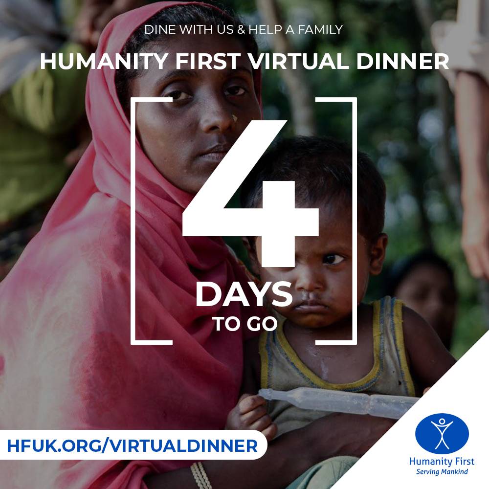 HumanityFirstUK's tweet photo. Join the Humanity First Virtual Dinner and raise funds to help change a life. Don't forget to take part in our exciting quiz with prizes to be won!
Save The Date: 13 MARCH - Sign up now https://t.co/qQ8Szr8Fm7 - #HFVirtualDinner https://t.co/hsJwZGG7lw