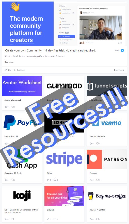 JoselinMane's tweet photo. Hey #Creators
Here’s Catalogue of free Resources including
👤Avatar worksheet
👥Community platform
📚Courses Platform
💰7+ Tools to Monetize Today
& More …
#CreatorCommunity
https://t.co/2AS9KQKp8r https://t.co/W5KgH4zfCf
