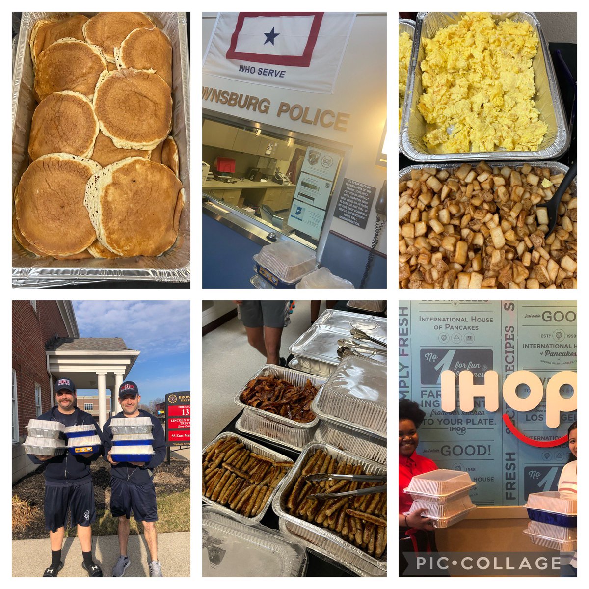 DogsGridiron's tweet photo. IHOP donated so much food for our Olympic breakfast, we were able to share with the community! Brownsburg Police Department
Brownsburg Fire Territory 
Thank you IHOP!!!!@BHSdogsfootball https://t.co/auJ1RkDiFr