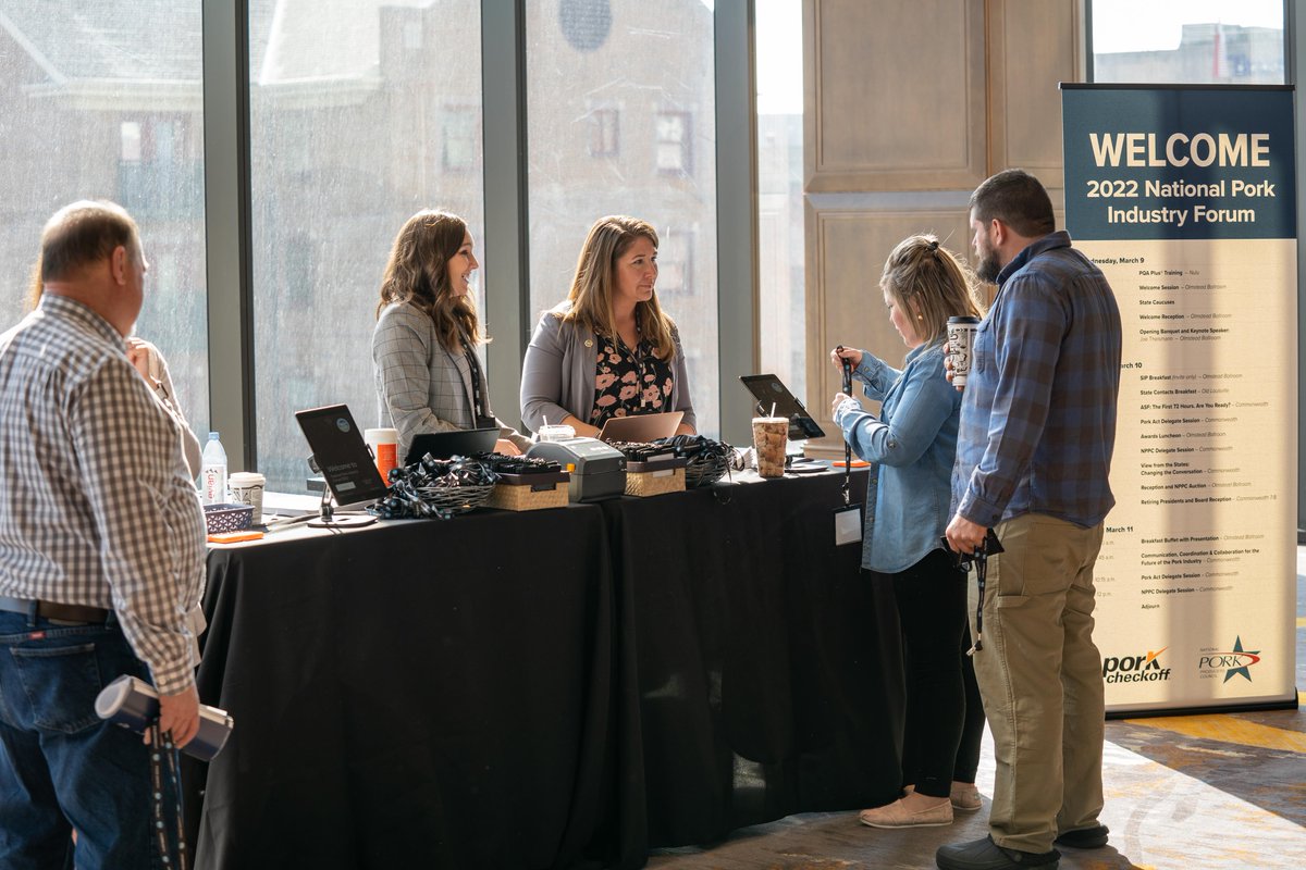 PorkCheckoff's tweet photo. Welcome to #PorkForum22! Pork producers from around the country have been appointed Pork Act Delegates by the Secretary of Agriculture. This week they will play an important role in shaping the Pork Checkoff. https://t.co/d1xpIyepfu