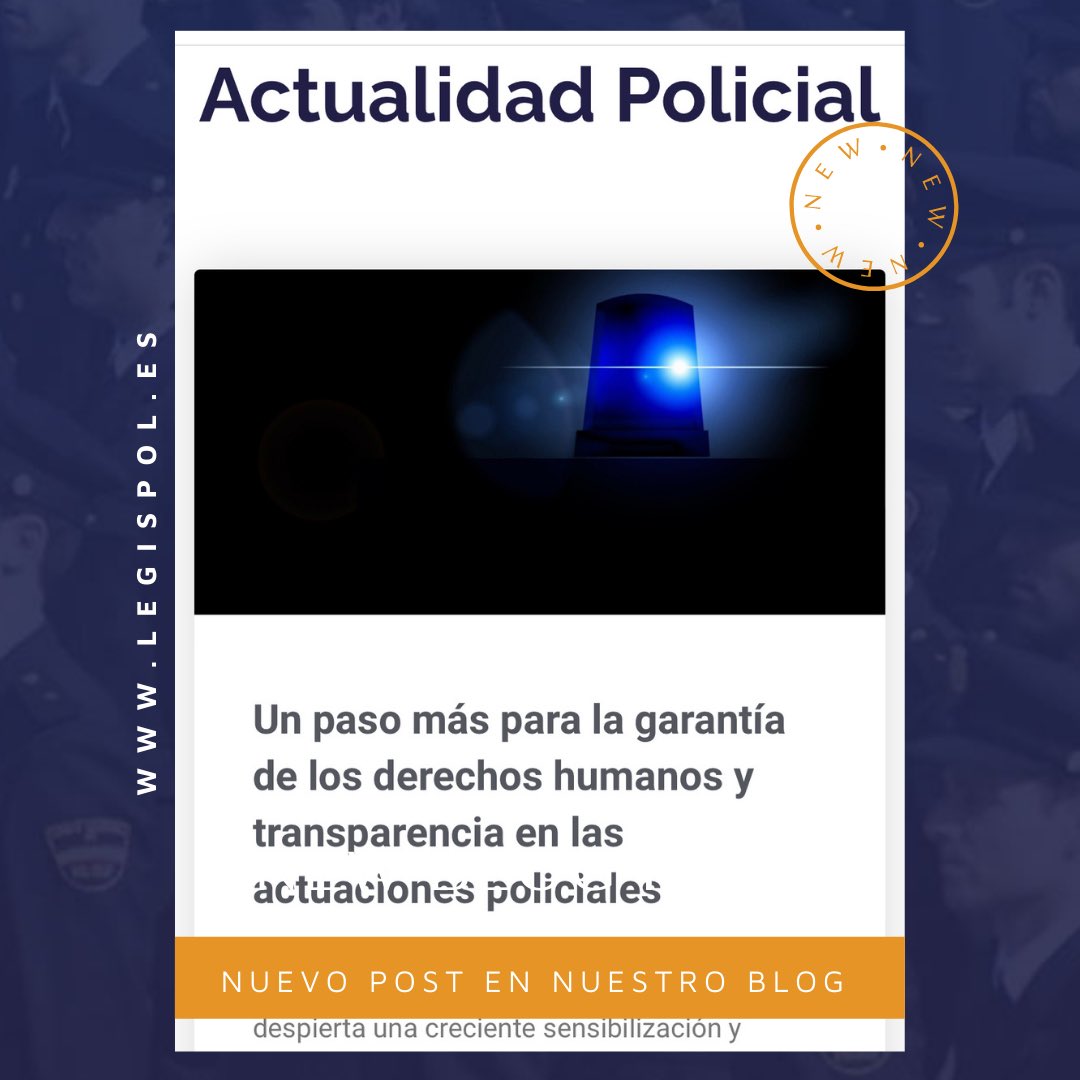 Acad_Legispol's tweet photo. 🆕 Un paso más para la garantía de los #derechoshumanos y #transparencia en las actuaciones #policiales 👉🏻 Nueva entrada en nuestro Blog 👇🏻 #actualidadpolicial #legispol Sigue leyendo 📲 https://t.co/RTOSevjpSZ https://t.co/7AEmm65F8S