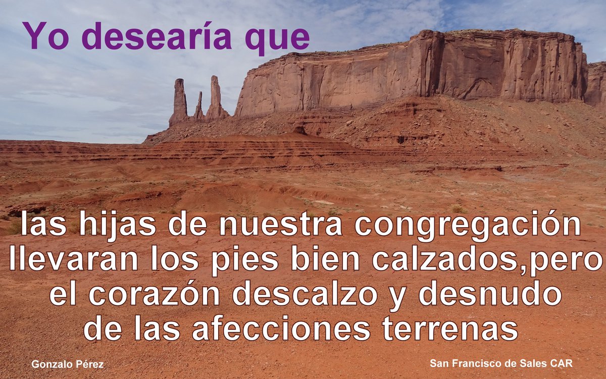 FrasesFranSales's tweet photo. Yo desearía que las hijas de nuestra congregación llevaran los pies bien calzados,
pero el corazón descalzo y desnudo
de las afecciones e inclinaciones terrenas.
+ San Francisco de Sales CAR #sanFranciscodeSales
F: Gonzalo Pérez
#corazónDesnudo #libresDelMundo https://t.co/cE23wQ5WzN
