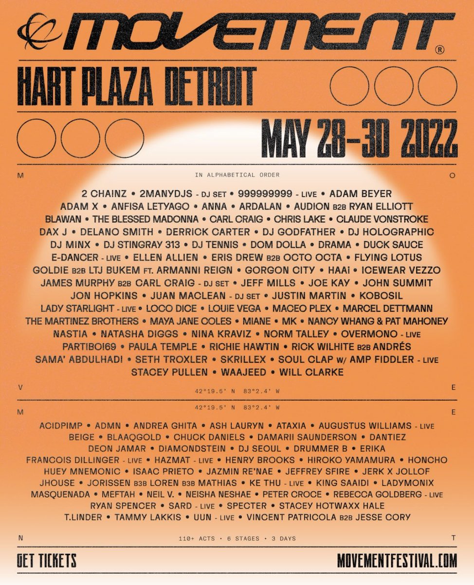 It’s official. See ya’ll at Hart Plaza <a href="/MovementDetroit/">Movement Detroit</a> movement.us