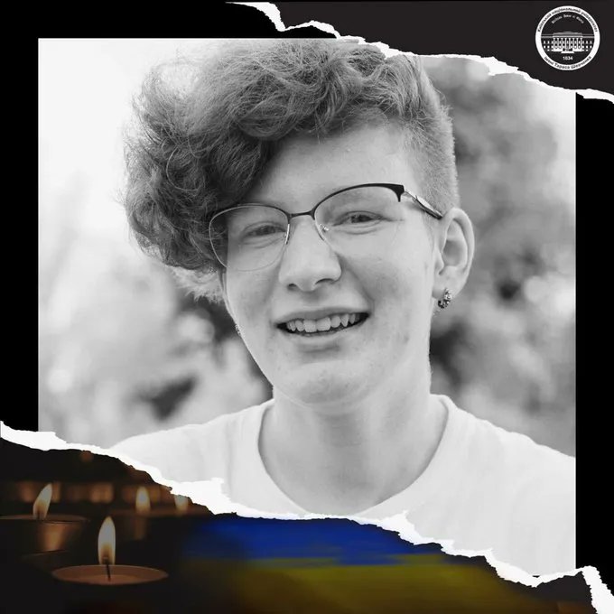 centerofmath's tweet photo. This is Yulia Zdanovska. She was 21. One of Europe’s best young mathematicians, a winner of European Math Olympics in 2017. She died under RU shelling in Kharkiv. R.I.P. Yulia. #StandWithUkraine https://t.co/CPY2KfYbCk