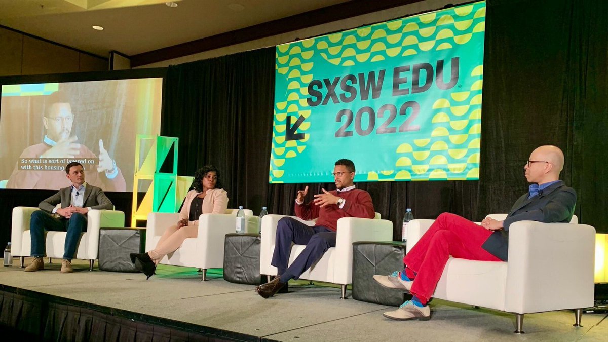ERStrategies's tweet photo. Powerful & thought-provoking @SXSWEDU discussion yesterday on the lasting impact of redlining in education by ERS' @christocleve & panelists (@Dyrnwyn, @kelleywbolar & @Together_trust's Brian Hooks). For more, see Christopher's research: https://t.co/7zF2bLHID6 #EdEquity #SXSWedu https://t.co/waShKpk4Vn