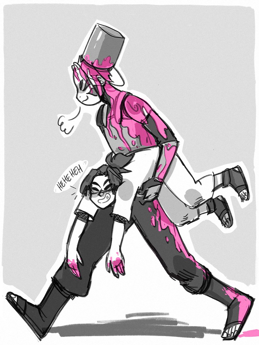 rocketpunchhh's tweet photo. Ko-fi request for  @ dreamingamethystdragons on tumblr
another pre-kakairu but this time with Kakashi being the victim of one of Iruka’s pranks
#naruto #kakairu #kkir https://t.co/QWCN1NBoWh