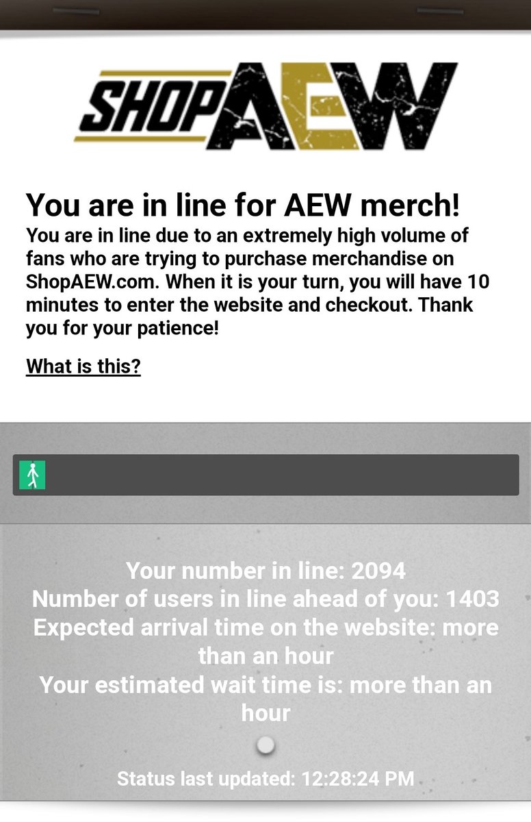Went to the website 40mins after the sale went live. Waited over an hr in queue and still got to order one. No complaints here @ShopAEW . 1st chase in the collection even if there are more than 3000 lol. #believethesticker #aewchase