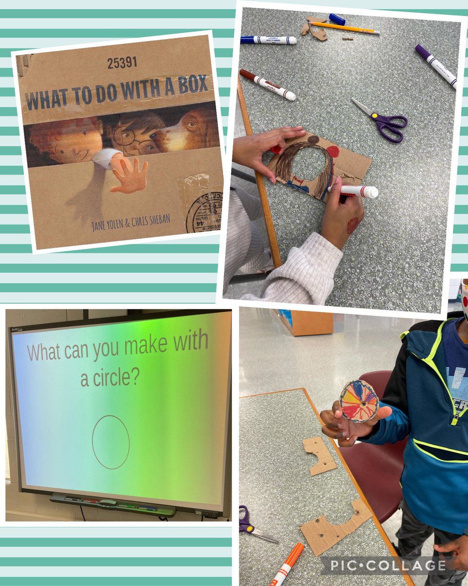 LcGgps's tweet photo. Today, students practiced their cardboard cutting skills and used their imagination. What can you make with a circle? #steam https://t.co/7w5OdyCSAz