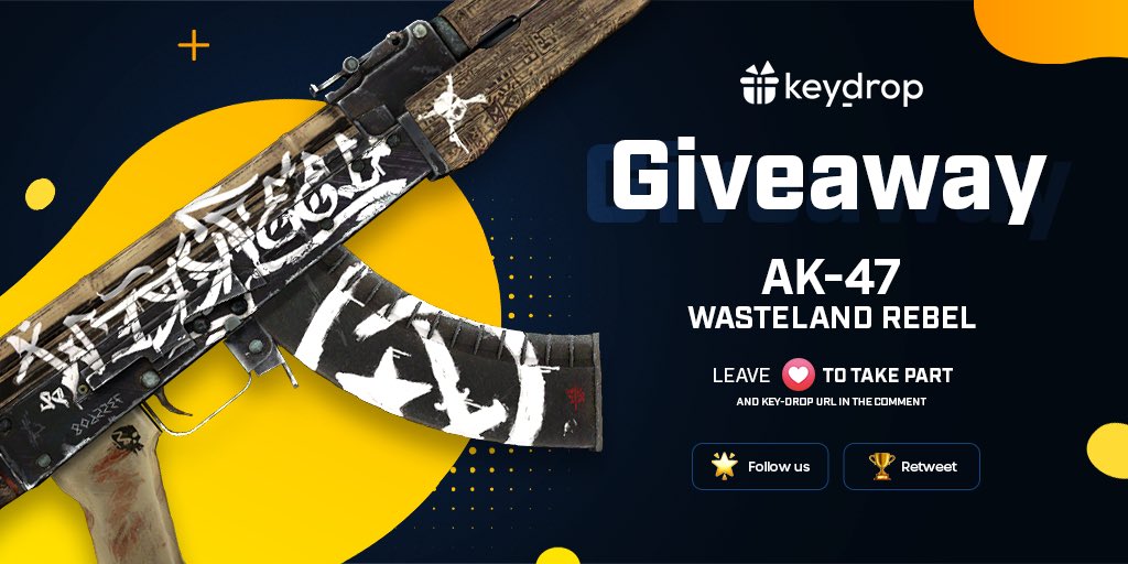 keydropcom's tweet photo. Giveaway on AK-47 | Wasteland Rebel 🎁

👊 Just leave❤️ under the post!
🌟 Follow us!
🏆 Retweet!
 
⏰ Wait 24 hours!

#freeskins #csgoskinsgiveaway #csgoskinsfree #giveaway #airdrop #csgocases #csgocase #csgocommunity #csgoesport #skins #csgoskins #keydrop #keydropcom #csgo https://t.co/RlMpyNwGvH