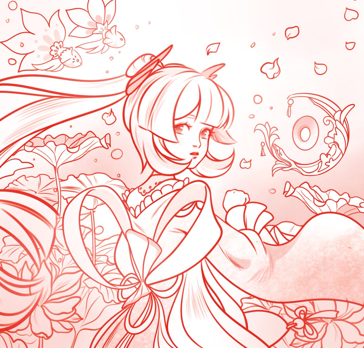 New sketch with beautiful Kokomi 💙
#genshinimpactfanart #GenshinImpact #kokomi