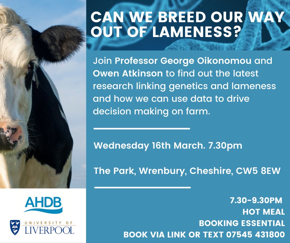 More on the meeting below. It's open to all with an interest in hoof health. 
Book here: 1cgkw5mfex1.typeform.com/to/kW0ndxTR
2/2