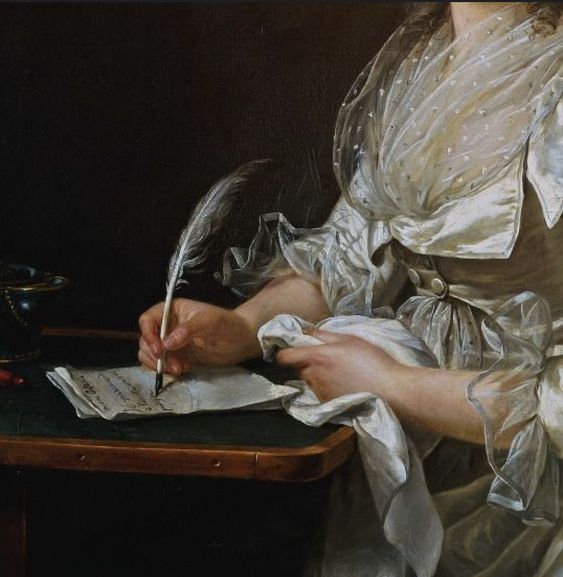 AcademiaDreams's tweet image. Portrait of a woman by Adélaïde Labille-Guiard (detail)