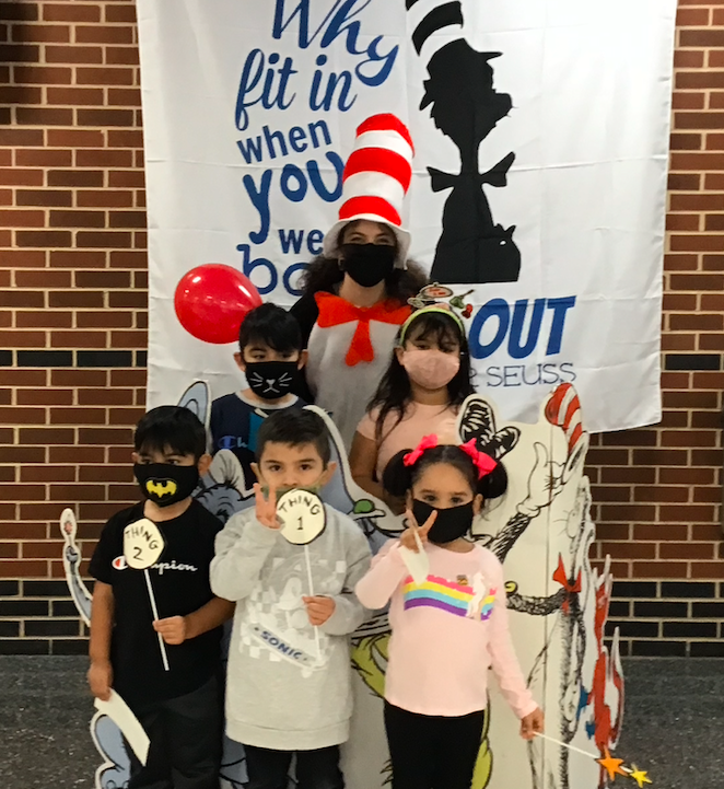 IKEactivities's tweet photo. The Eisenhower National Honor Society hosted its annual Dr. Seuss Birthday Party on March 5th. Over 70 children celebrated and received a free book and cupcake! https://t.co/z2PLQdm1Mg
