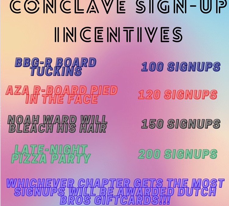 CHECK OUT CONVENTION SIGN-UP INCENTIVES! Registration closes March 18th🥳