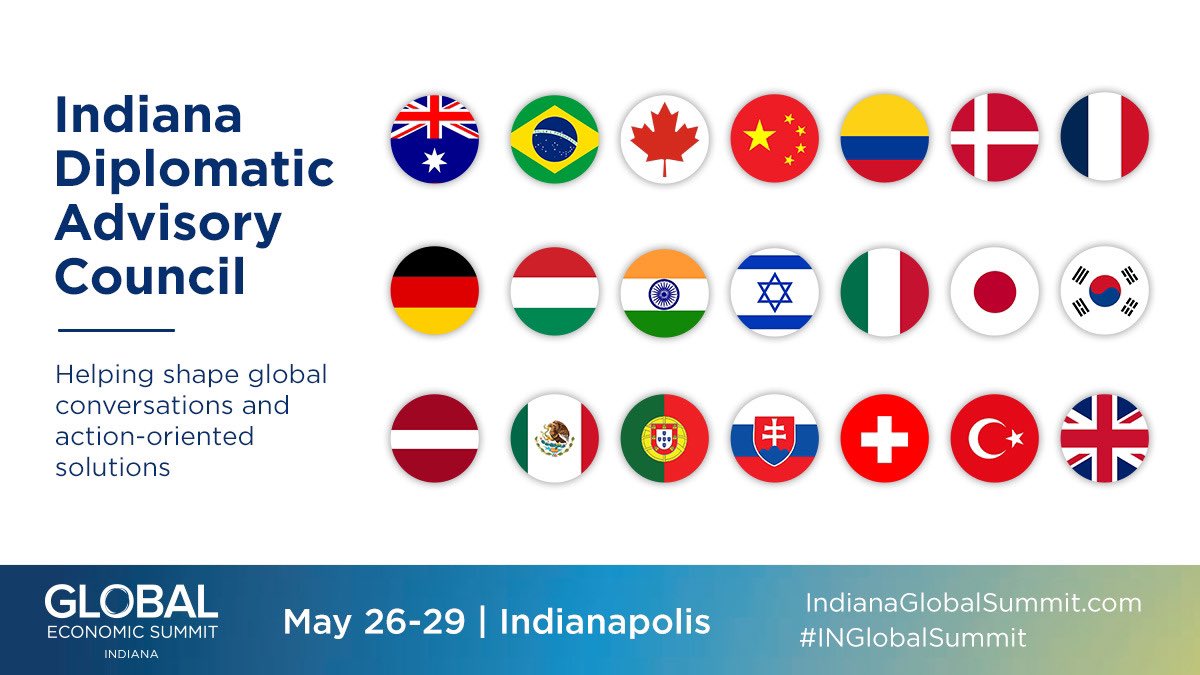 We are happy to support the first-ever Indiana Global Economic Summit in May 2022, which will showcase leading-edge thinking
from Indiana, and the world, with a focus on sparking new ideas and shared solutions
IndianaGlobalSummit.com
#INGlobalSummit
@Indiana_EDC