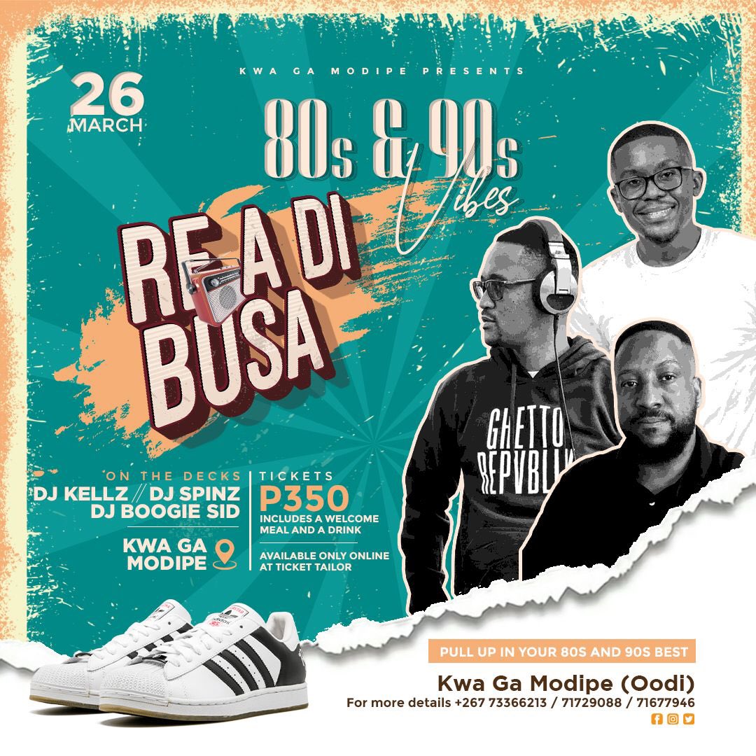 Saturday 26th March! <a href="/KwaGaModipe/">Kwa Ga Modipe</a> …. Tickets are available online: tickettailor.com/events/regalro…