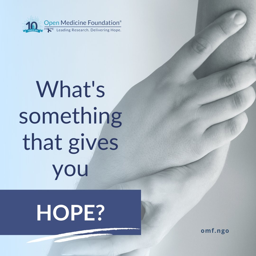 OpenMedF's tweet photo. We would like to celebrate hope in the face of adversity and the resilience of the millions living with #MECFS and related diseases. Join us by snapping a picture of something that gives you HOPE.
Share on social media, use the hashtag #10YearsofHope and tag us @OpenMedF! https://t.co/IgKV5SRv99