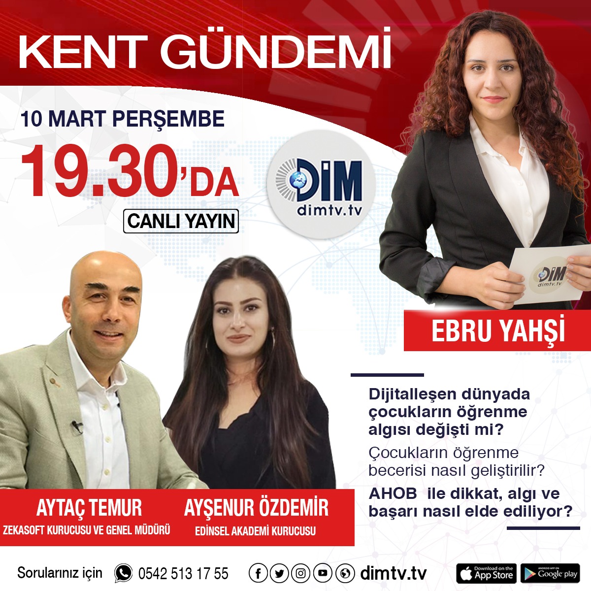 DimTVAlanya's tweet photo. Ebru Yahşi'nin hazırlayıp sunduğu Kent Gündemi'nin yarın akşamki konukları Zekasoft Kurucusu, Genel Müdürü Aytaç Temur ve
Edinsel Akademi Kurucusu Ayşenur Özdemir olacak.
⏰ Kent Gündemi yarın 19.30'da DİM TV ekranlarında.
@Zekasoftgm
#di̇mtv #zekasoft https://t.co/MSz3lU6bNX