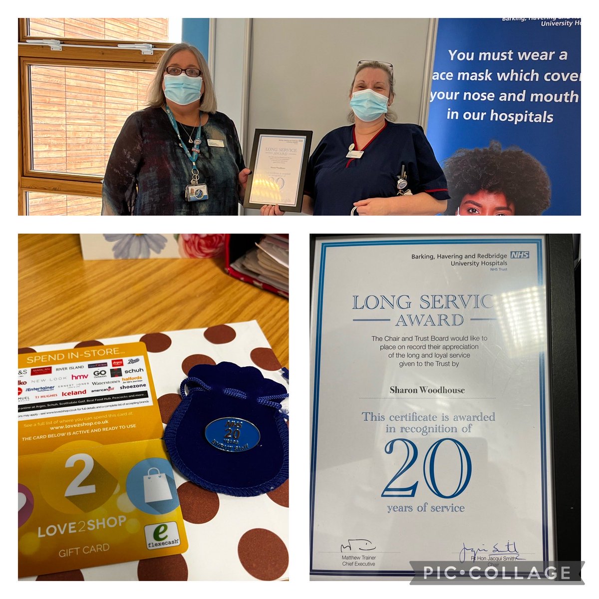 I received my long service award to day it will be 22 year in November I stared in old church as A HCA   On C5 male surgical ward and I have worked hard and I’m now the ward manger for SAU  thank you for  the support