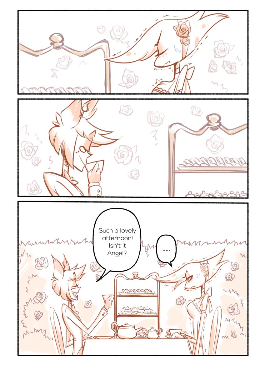 psychicpains's tweet photo. Here is the entire thread of the newly titled 'Consolation Prize'! It's nearly done with a small chunk of pages left to do. 
🔞Mature stuff ahead🔞 Censoring is there for a reason lmao. #radiodust #HazbinHotelNSFW 
Pgs. 1-4 https://t.co/A5pnUMpfmW