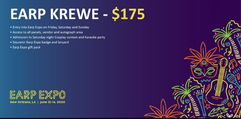 daniellemc_'s tweet photo. I have 3 tickets to @EarpExpo that I'm looking to sell for face value, all are Earp Krewe, I also have 1 ticket to the Purgatory Pride After Party that I'm looking to sell. If anyone is interested please contact me #WynonnaEarp #EarpExpo https://t.co/5PpYG4BenU