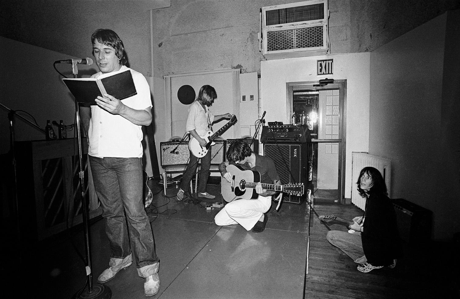 Happy 80th Birthday John Cale, Mick Ronson, David Byrne and Patti Smith by Lynn Goldsmith. NYC, 1975 