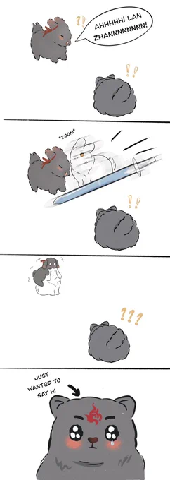 when bingpup meets bunxian 

#mdzs #svss #忘羡 #bunnies 