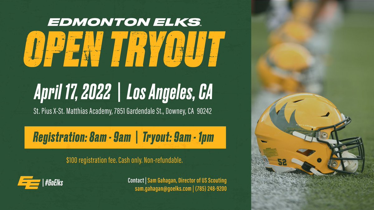 Sammy G. (@sammyg75) on Twitter photo LA and surrounding area athletes where you at!? Do you want to be a part of the <a href="/GoElks/">Edmonton Elks</a> , this is your opportunity. We look forward to hosting you! <a href="/geroysimon/">Geroy Simon</a> <a href="/ChrisJonesHC/">Coach Chris Jones</a> <a href="/victorcui/">Victor Cui</a> LA and surrounding area athletes where you at!? Do you want to be a part of the <a href="/GoElks/">Edmonton Elks</a> , this is your opportunity. We look forward to hosting you! <a href="/geroysimon/">Geroy Simon</a> <a href="/ChrisJonesHC/">Coach Chris Jones</a> <a href="/victorcui/">Victor Cui</a>