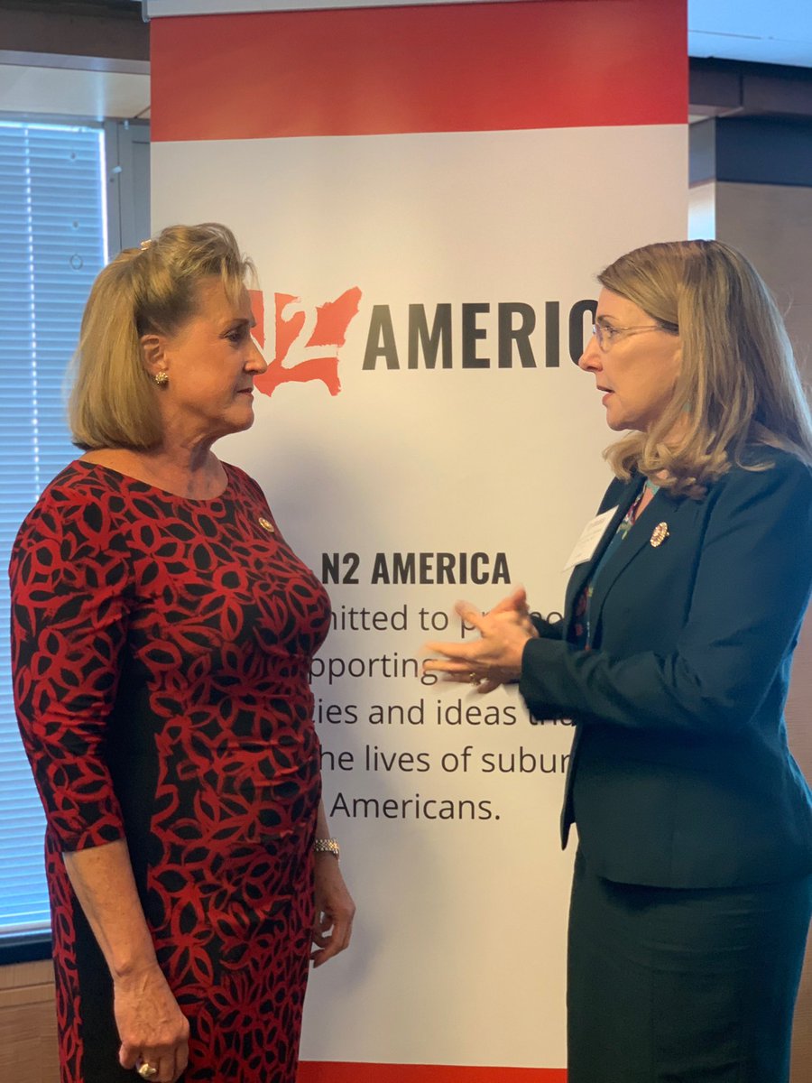 N2_America's tweet photo. Two strong leaders who get the suburbs.

Missouri Congresswoman @AnnLWagner, Chair of the Suburban Caucus and Virginia State Senator @Dunnavant4VA, who represents the Richmond suburbs. https://t.co/CMQDm50YtD