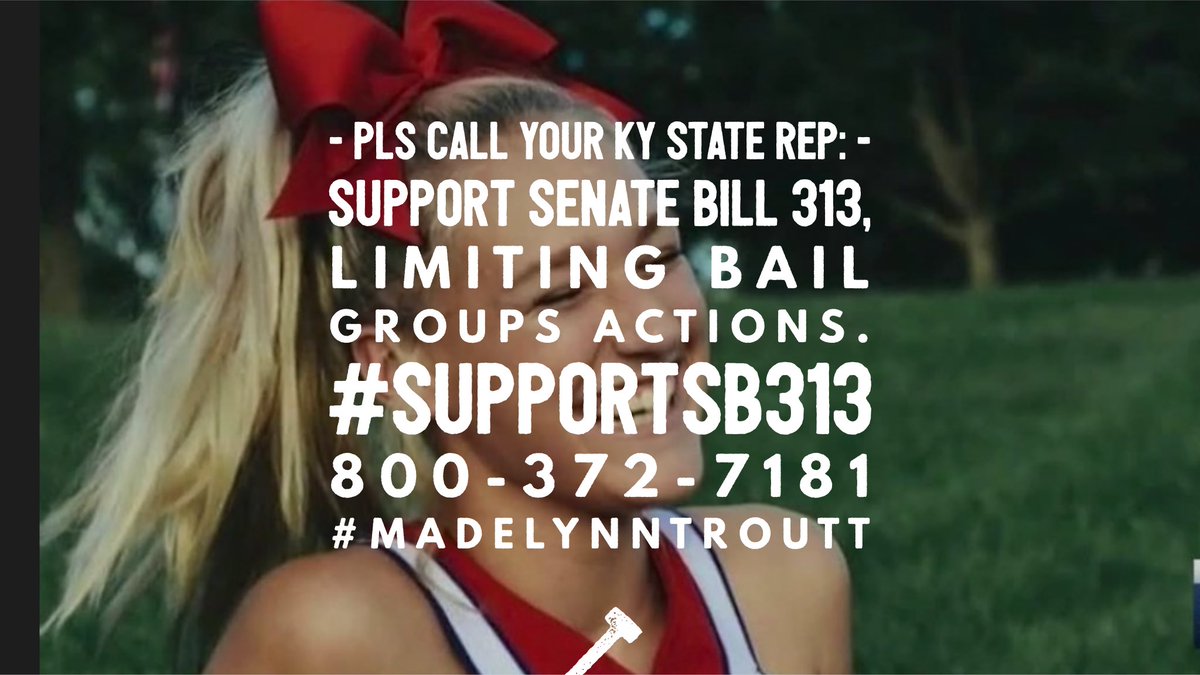 The502Revoluti1's tweet photo. Steal this profile pic in support of KY SB313! Madelynn would be alive today if not for the bail groups! They bailed out a horrid felon who killed this innocent teen.โก๏ธ#SupportSB313 #SB313 #MadelynnsLaw https://t.co/n2jwB7C2TQ