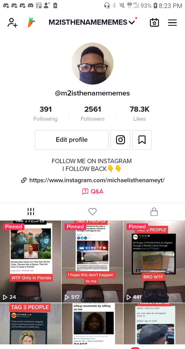 M2ISTHENAMEYT's tweet image. MY FOLLOWERS as Wednesday March 9,2022 #tiktok #tiktokalgorithm #tiktokgrowth #tiktokhack #michaelisthenameyt
