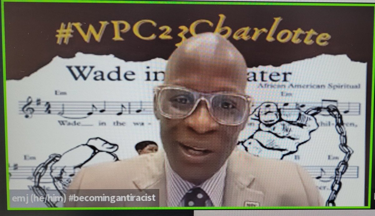 shurlaforbes's tweet photo. Founder and Director @eddieknowsmoore kicking off the opening of the #WPC23Charlotte ~ create a space to be challenging. #becomingantiracist #whiteprivilegeconference #theprivilegeinstitute #MooreKnowledge #MooreInclusion https://t.co/pS5il7MA6S