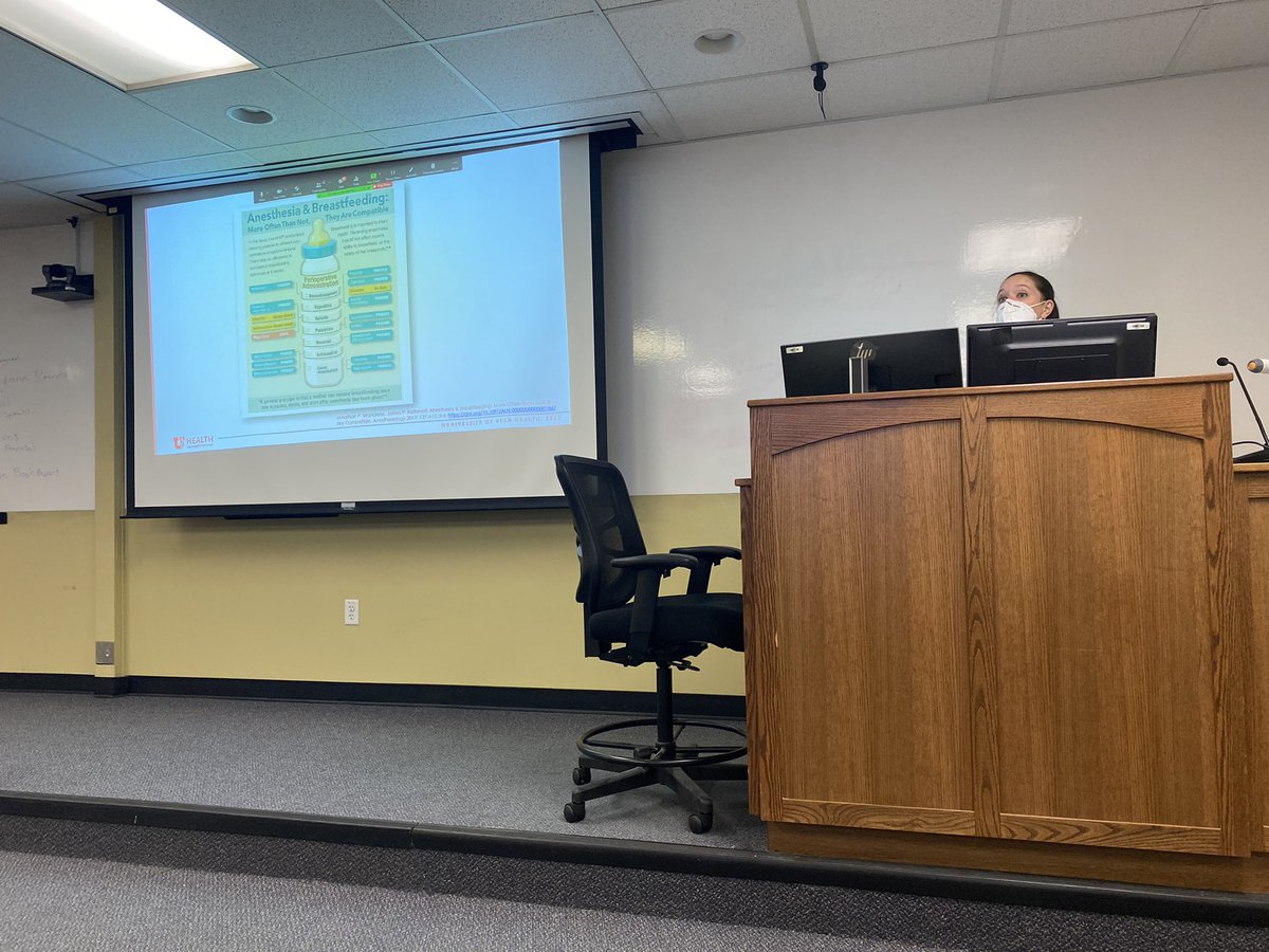 FoxyDocKnoxy's tweet photo. Just @LiesePruitt presenting on #breastfeeding medicine for the @uofu_dfpm @UofU_FMRes Sarah Hawley Memorial Lecture. Thanks @UofUSurgery @UtahGenSurgRes for letting us borrow her this am. @srgfin book chapter coming up?! #surgeonmom #surgparenting @acgme @UofUGME https://t.co/OeQ0FwutMt