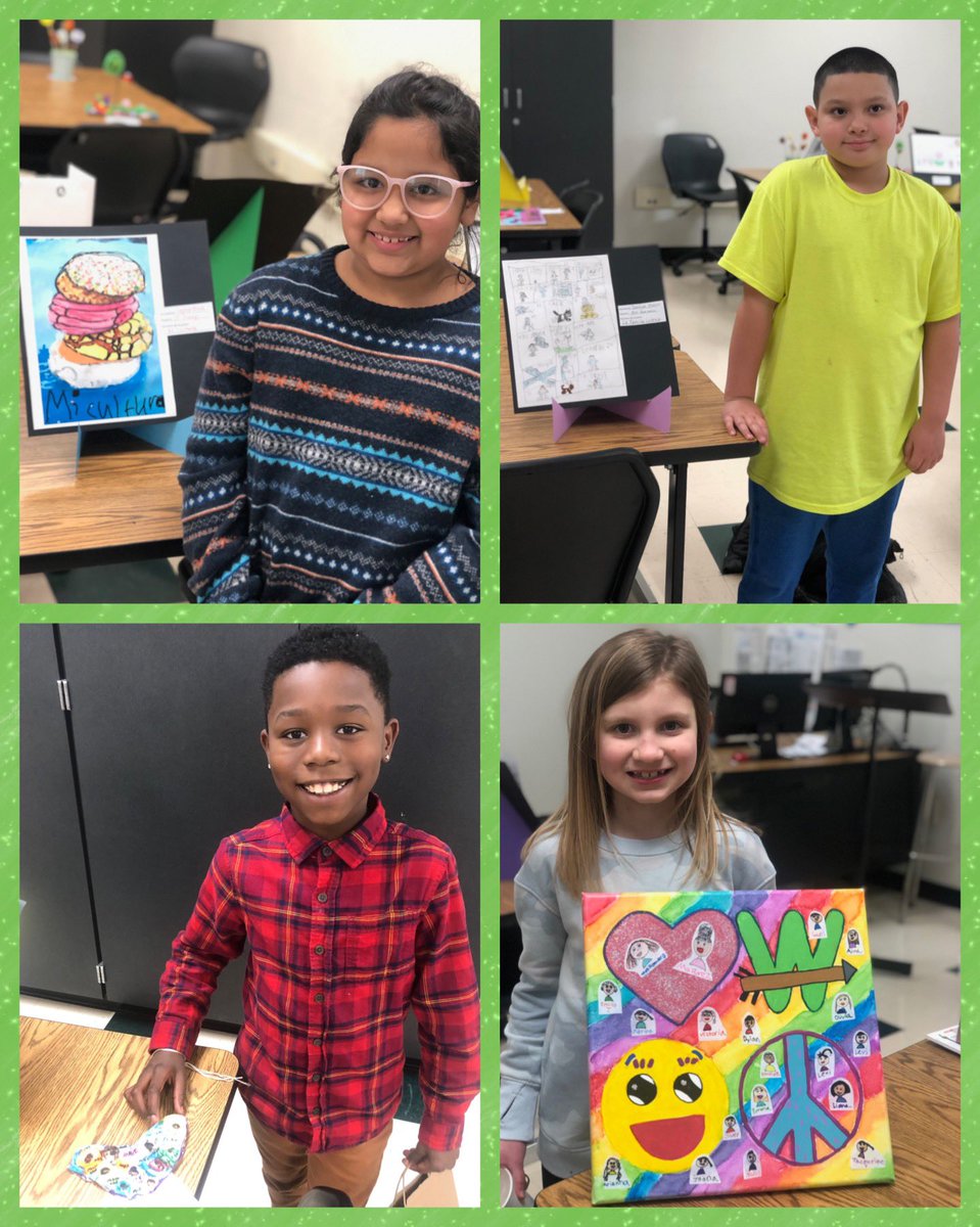 WaxDualLanguage's tweet photo. ⭐️🖼⭐️We had almost 90 young artists enter our 2nd Annual Concurso de Arte!!! 

Here are a few of the talented &amp; creative 🎨artistas bilingües🖌 

#youngartistas #wisdDLscholars https://t.co/GPdEjxi5t8