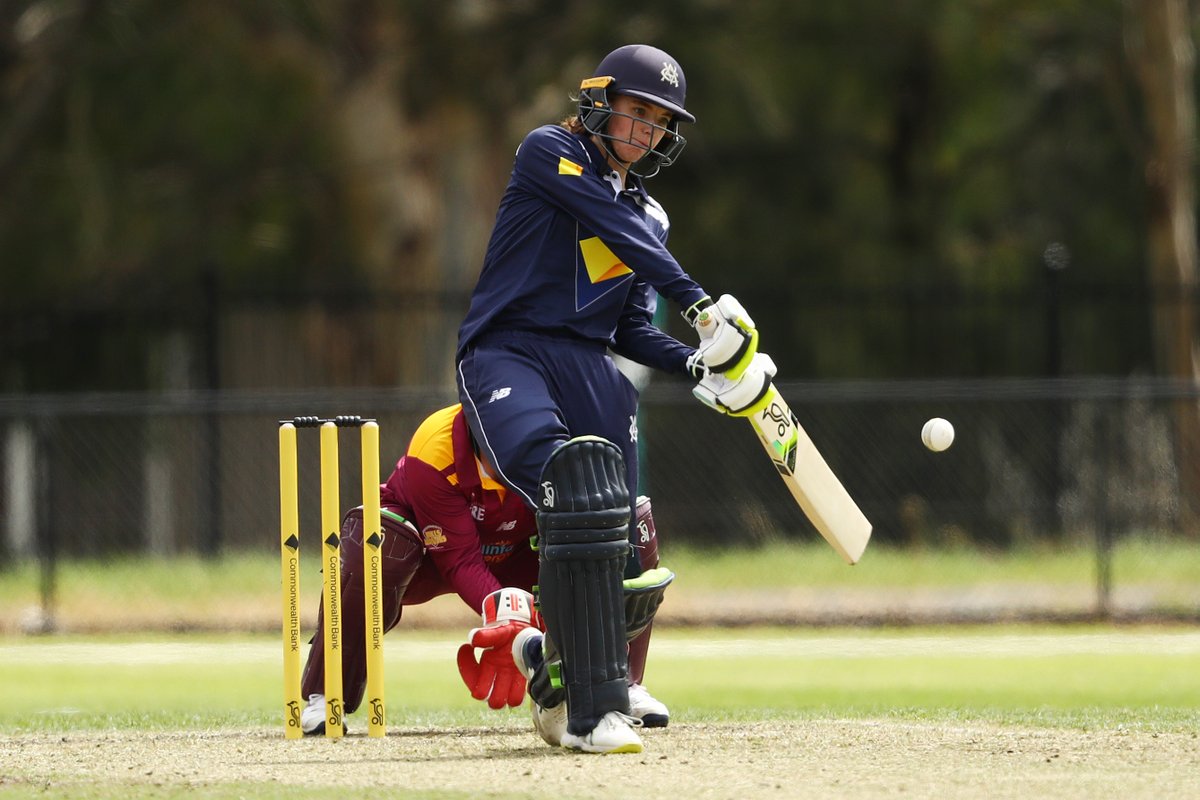 VicStateCricket's tweet photo. Makinley Blows brings up a gritty fifty 👏

VIC 5-149 (43.0) Blows 61*, Flintoff 14*.

#WNCL https://t.co/L8ssWnClAV