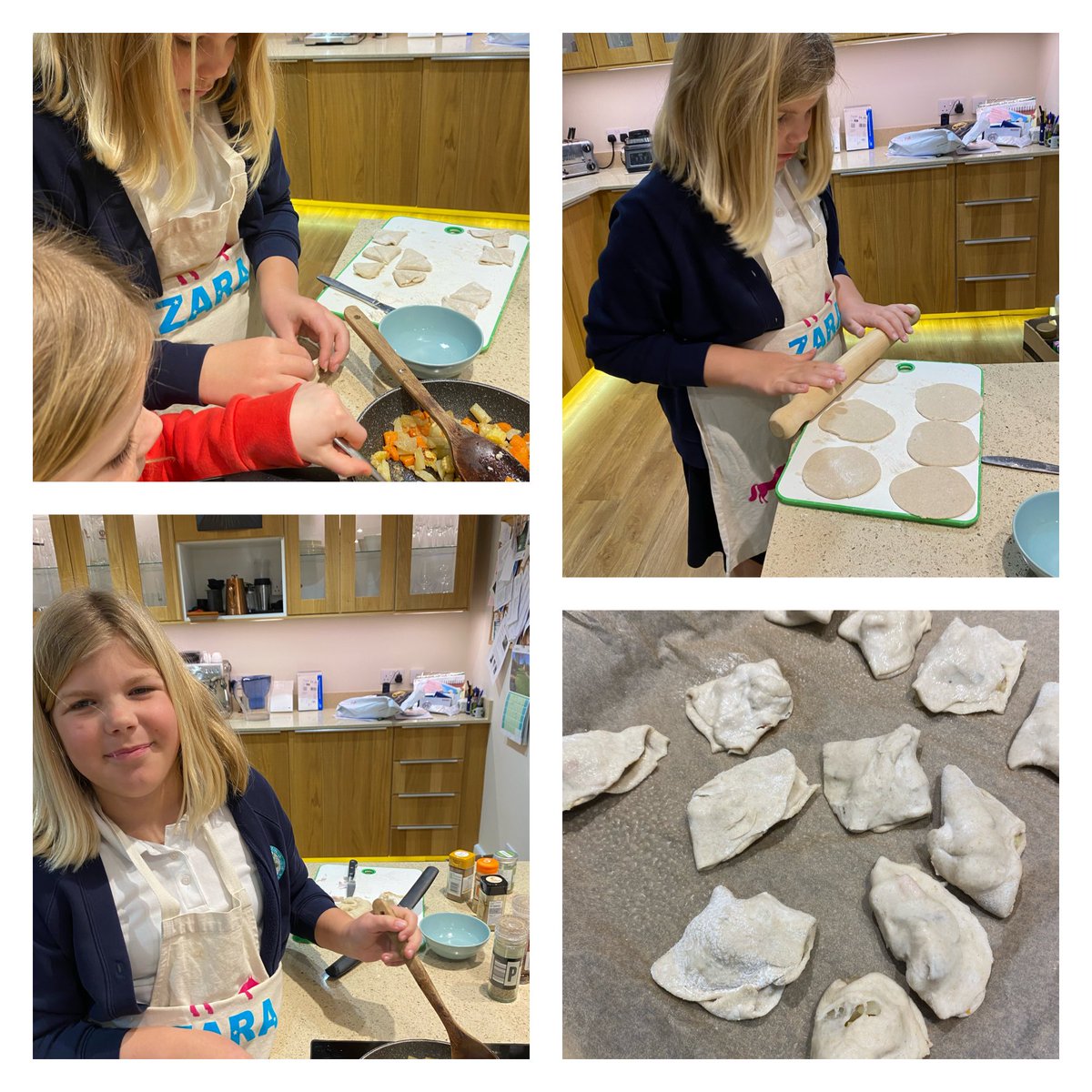 osgothorpe's tweet photo. Samosa time ⁦@AvonwoodYear5⁩! Quite tricky to assemble but Zara did well! https://t.co/7IHxa6YgNn