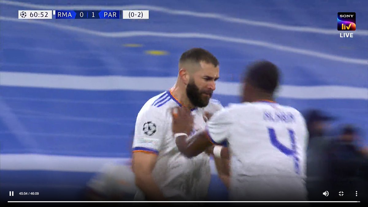 kcdikpal's tweet photo. Level in Second Leg 1-1. 
Agg. Real Madrid 1-2 PSG 
Watch Live: https://t.co/0dvlsqIIBw https://t.co/yOFUjEFDj2