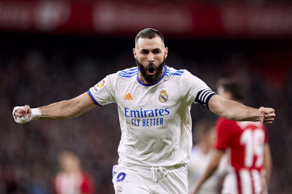 GOATFC_SANE's tweet photo. KARIM BENZEMA 1-1 AT THE BERNABÉU 💥 https://t.co/b7Zn18h7YN