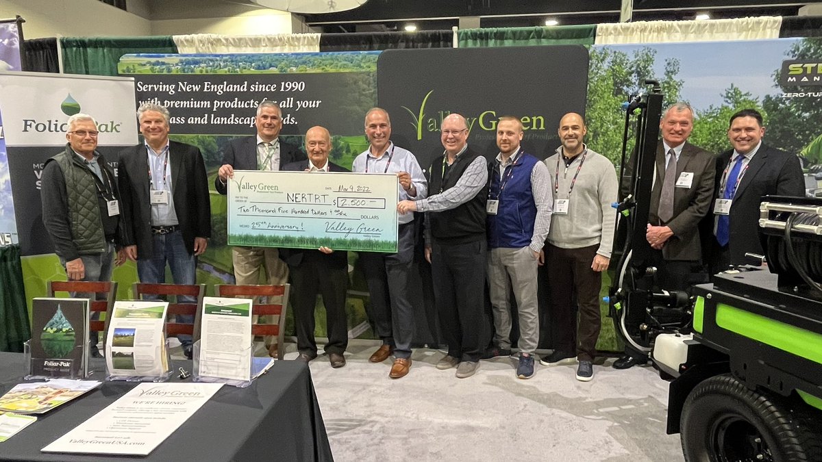 ValleyGreenUSA's tweet photo. Valley Green is proud to support the @NE_RTF as they celebrate 25 years promoting turfgrass research. #NERTC https://t.co/9imSy8MuXD