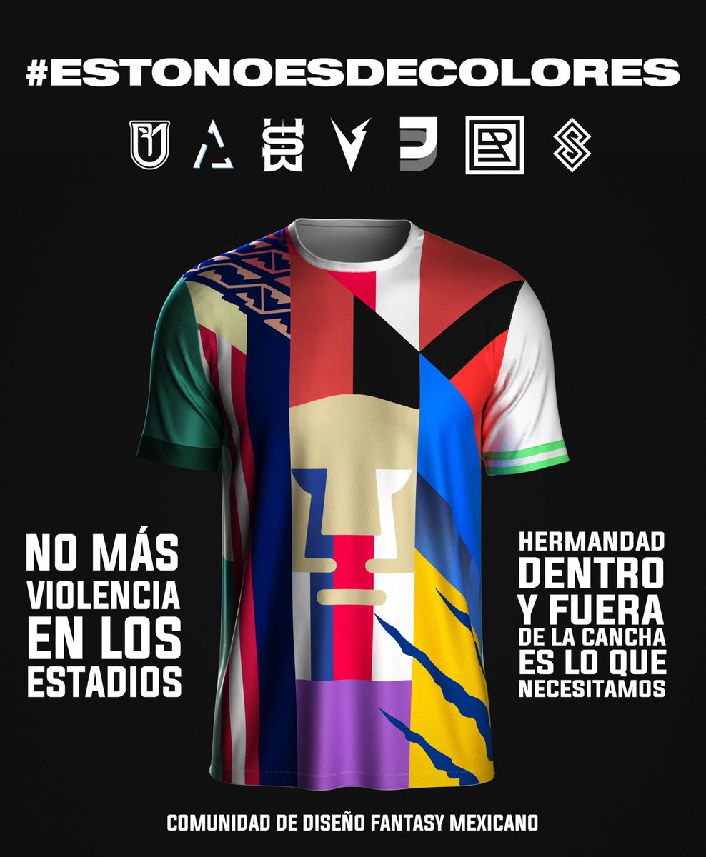 AficionQuetzal's tweet photo. La comunidad de diseño fantasy mexicano creamos la campaña #EstoNoEsDeColores con el fin de terminar con la violencia en los estadios de fútbol. https://t.co/RzSuMH1rfg