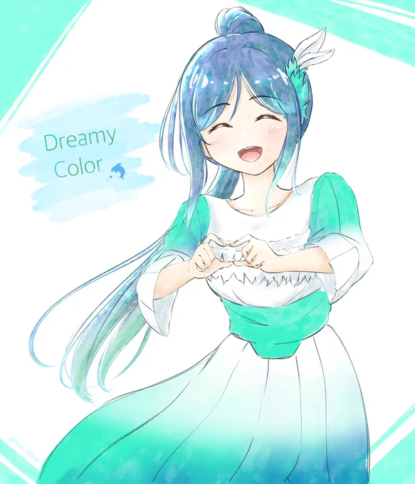 水彩風果南ちゃん🐬
#lovelive #Aqours #イラスト 