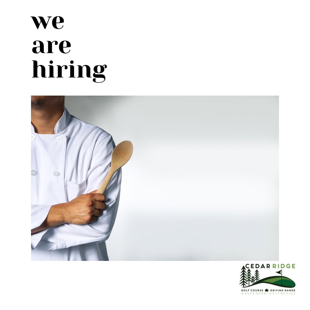 cedarridge9500's tweet photo. Our amazing Ridge Grill is in need of a chef! Contact kristi@cedarridgegolf.ca for more information or call our pro shop 604•814•0414. https://t.co/ZT17hMIv6E