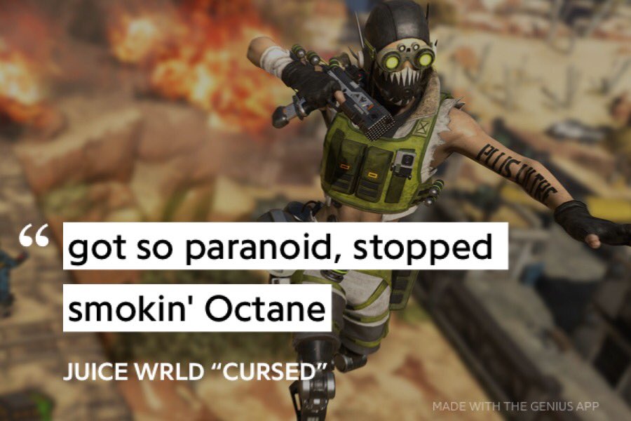 dcval_'s tweet photo. Fun Fact Juice WRLD’s favorite game was Apex Legends he even gave shout outs to some of the characters in multiple unreleased songs 😱 https://t.co/IM7XuW6LY7