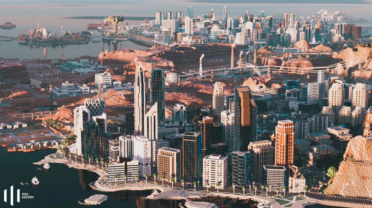 PlanetMinecraft's tweet photo. This world is insaaaaane! WZA City series was originally built in Minecraft PE in small scale and consists of 3 cities, 18 districts &amp; 11 regions with 60+ Easter eggs hidden throughout! Built by GNwork. @VotMaf #Minecraftbuilds #Mineccraft

🏙Download: https://t.co/yMUWNYHrxP https://t.co/e1PhtOwIwI