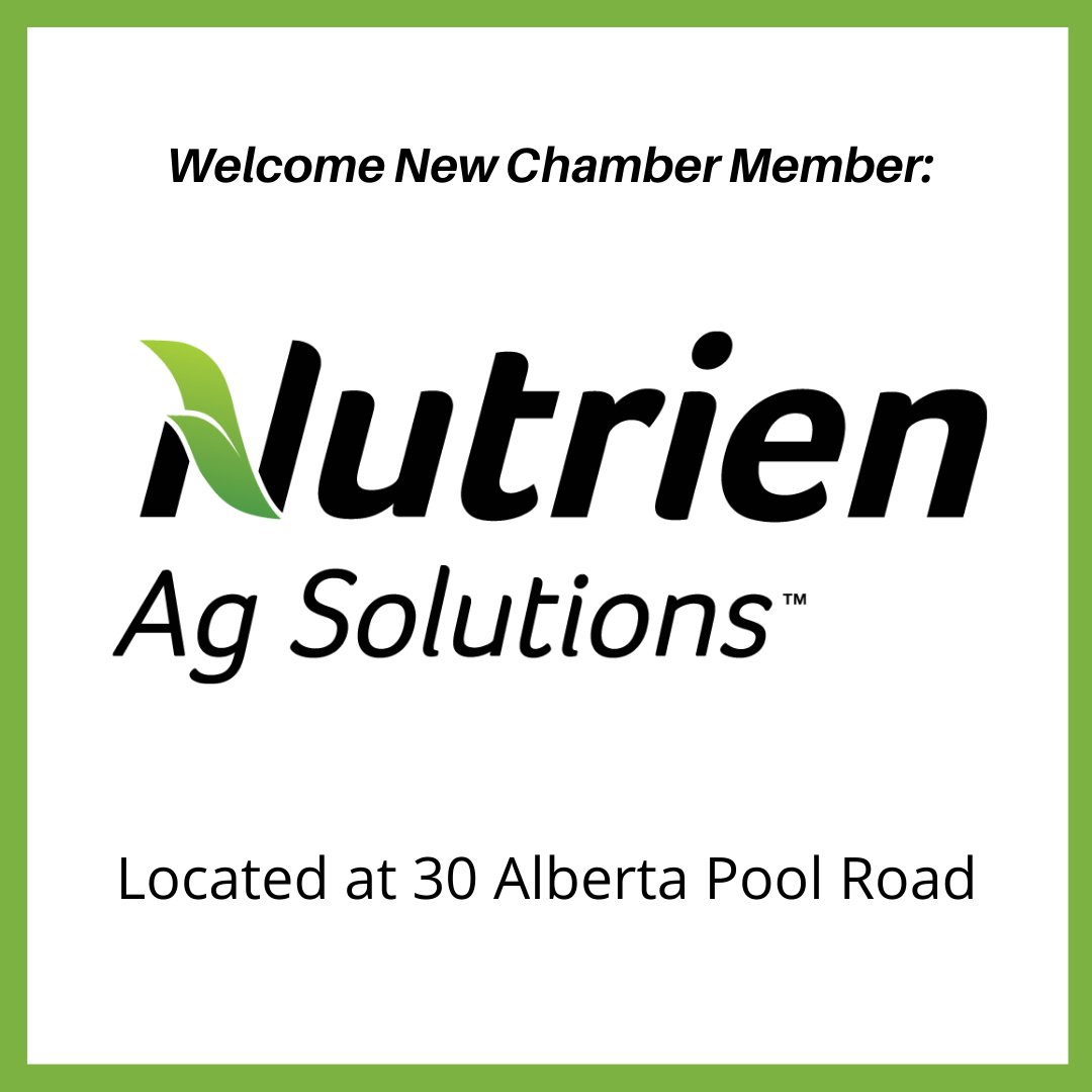 Today we welcome <a href="/NutrienLTD/">Nutrien</a>'s Drumheller location to our Chamber membership! We appreciate their support of our initiatives in the community.