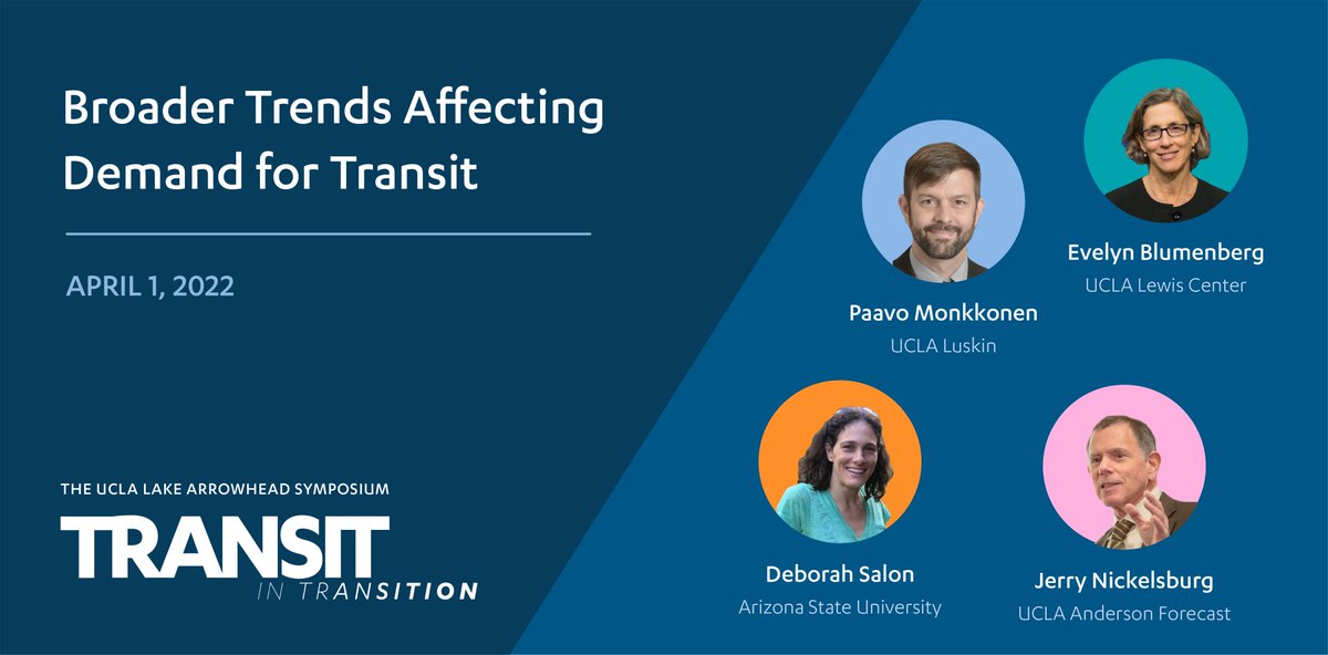 ucla_its's tweet photo. COVID-19 fundamentally rearranged the structure of public transportation. At #TransitinTransition, a panel will reckon with what the latest trends in state housing policy and remote work say about the future of transit.
https://t.co/HGiA420uJu https://t.co/ZVP3zLf1pT