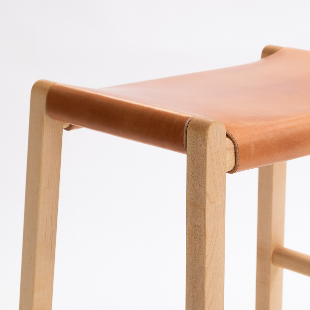 SolarFurniture's tweet photo. New: the Saddle Stool, a counter-height stool with a seat in of slung leather or hand-woven Danish cord. Made to order &amp; many options for materials &amp; finishes. https://t.co/cpmlMlL1OC