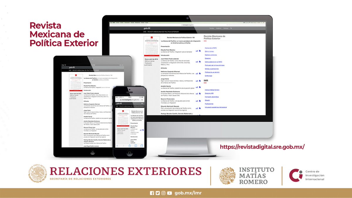 imatiasromero's tweet photo. #CII Estamos trabajando en la migración de la Revista Mexicana de Política Exterior #RMPE a una plataforma inteligente que permitirá buscar los contenidos de todos los números por autor, fecha, y más. 

Muy pronto. 

Entra a revisar el último número en:  https://t.co/g8sZOoLivT https://t.co/zqPxvKEBXc