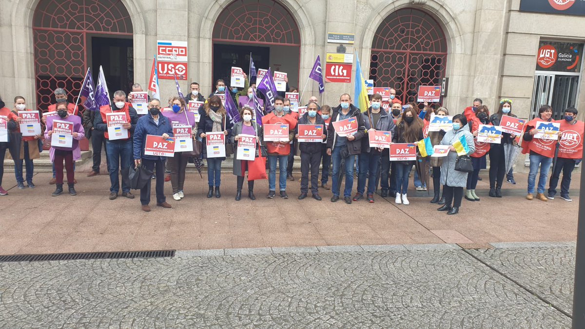 UGTOURENSEUNION's tweet photo. Solidaridad con Ucrania. https://t.co/Wx1NmbIVSL