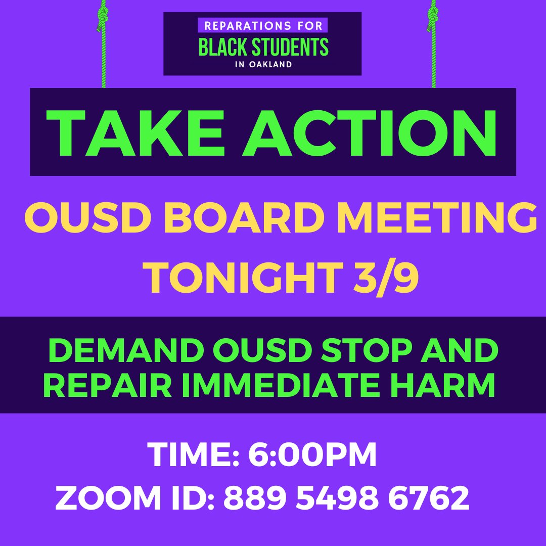 rep4blkstudents's tweet photo. Superintendent Kyla Johnson-Trammell will deliver a quarterly report on the status of Black students during tonight OUSD meeting. The report is devoid of meaningful data take action: https://t.co/taVS6z1dH8 https://t.co/h84uqNXnth